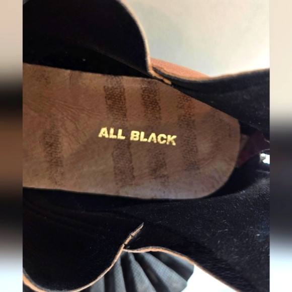 ANTHROPOLOGIE ×ALL Black Brown Tan  Leather Boots with Chunky Sole Platform - Picture 8 of 12